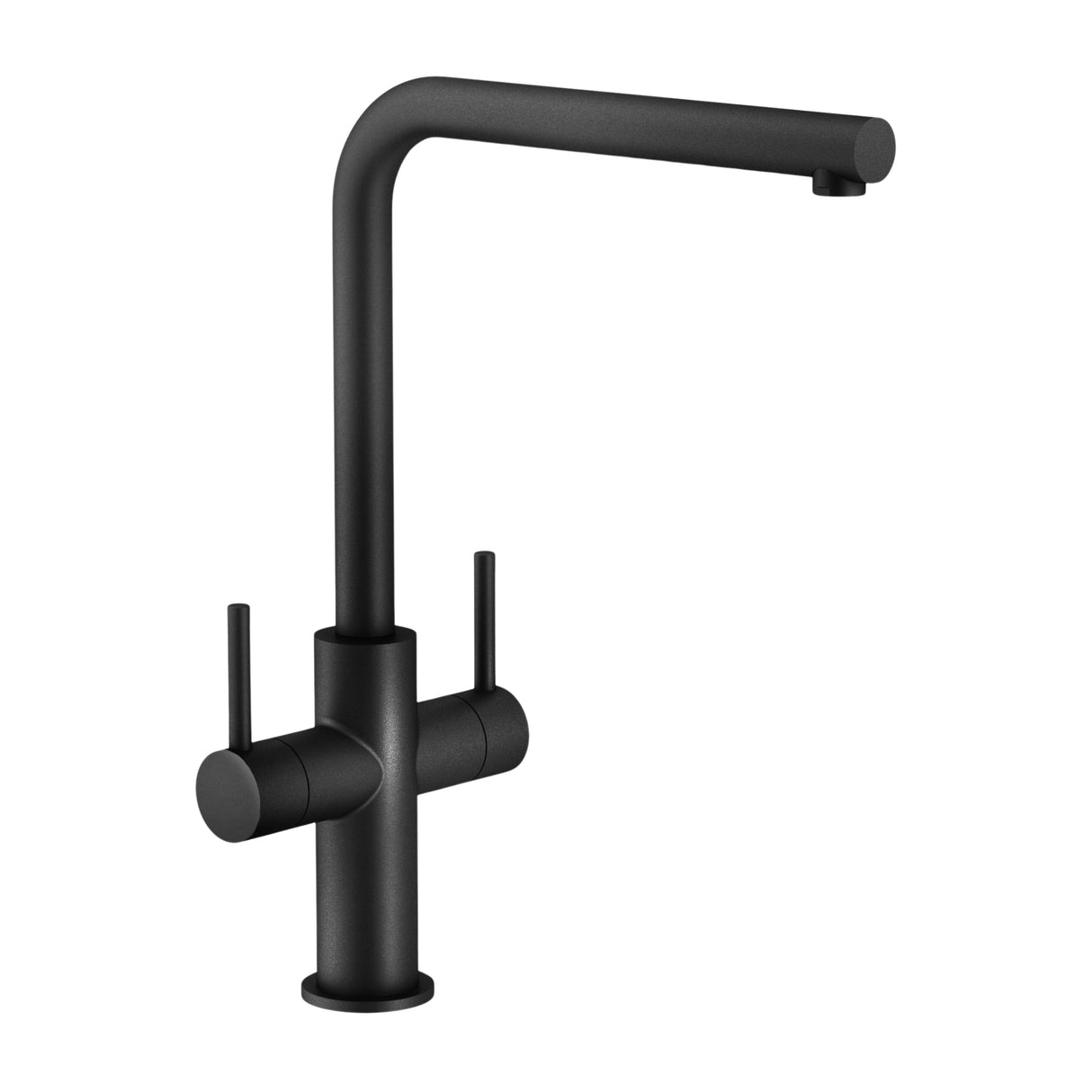 Nobili Aquerelli L Spout Kitchen Tap in Matt Black