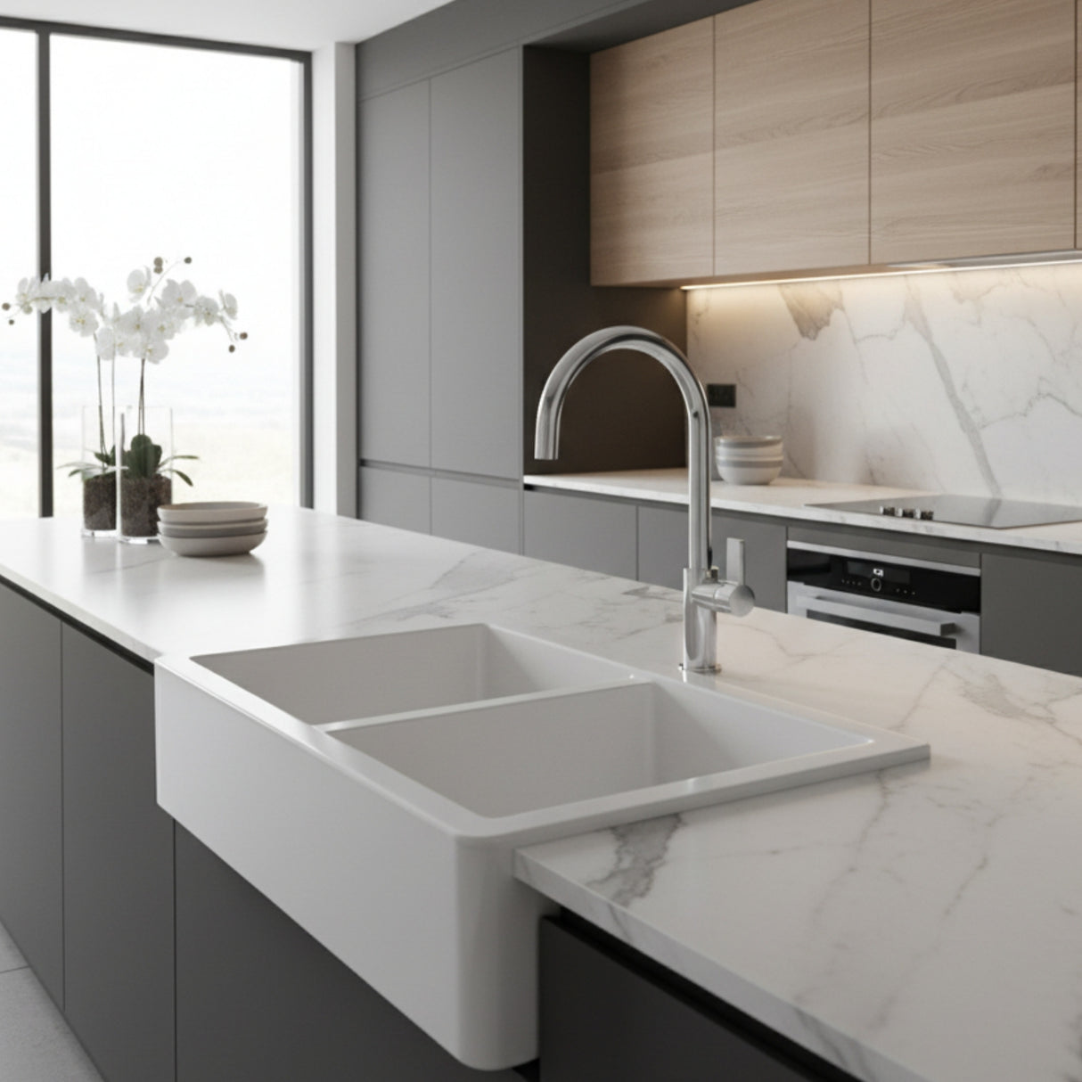 Nobili Flag J Spout Kitchen Tap in Chrome Life Style