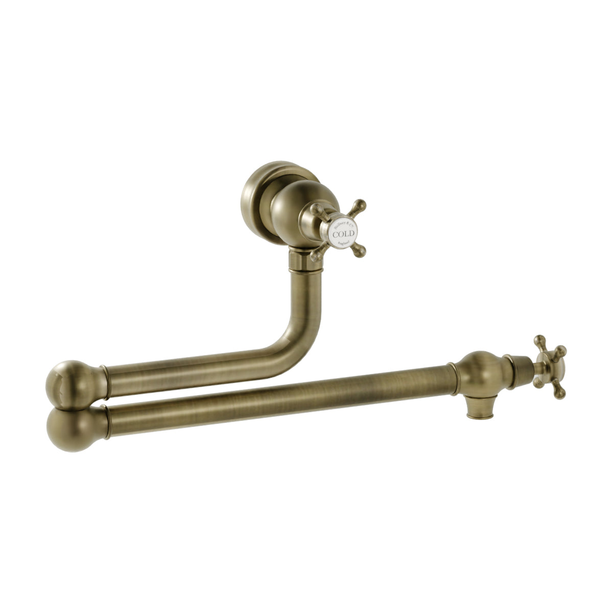 Bidbury & Co. Oakridge Twin Lever Pot Filler With Crosshead Handles