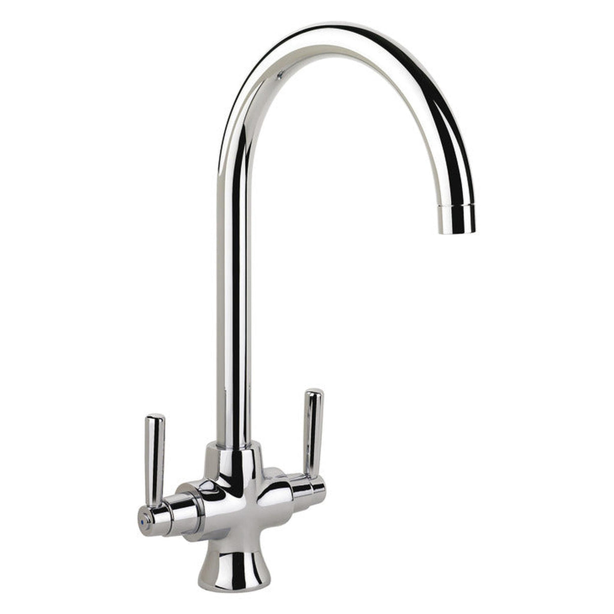 Rangemaster Cruciform Mixer Tap With Dual Lever in Stainless Steel Brushed 56952420