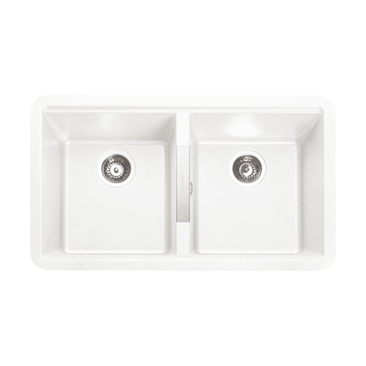 Rangemaster Paragon Undermount Double Bowl Kitchen Sink For 900mm Cabinet in Granite Crystal White 56557701