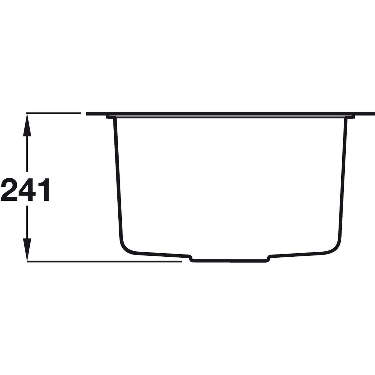 Rangemaster Paragon Undermount Single Bowl Kitchen Sink For 600mm Cabinet in Granite Lifestyle