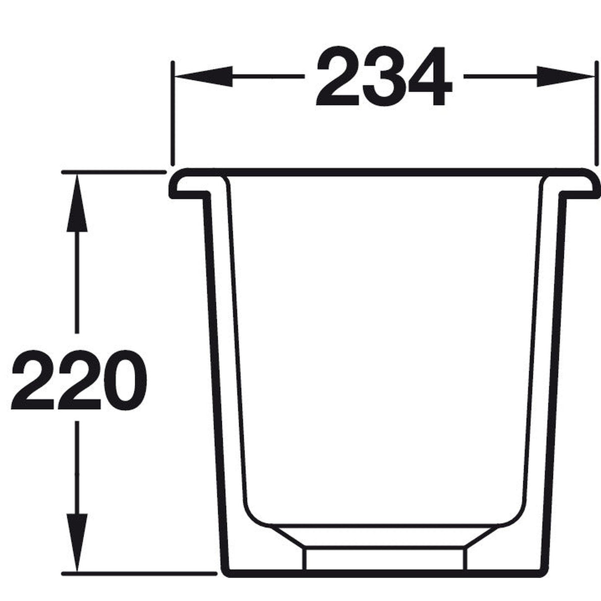 Rangemaster Rustique Inset Mount Half Bowl Kitchen Sink For 300mm Cabinet in Ceramic 56557760 Dimensions