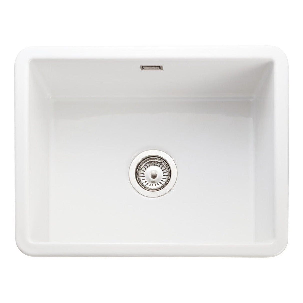 Rangemaster Rustique Undermount Inset Mount White Single Bowl Kitchen Sink For 600mm Cabinet in Ceramic 57903721
