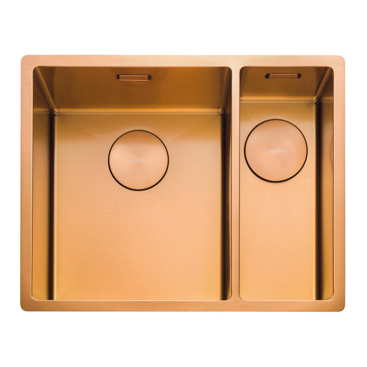 Rangemaster Spectra Undermount Right hand - Copper Inset Mount One and Half Bowl Kitchen Sink For 600mm Cabinet in Stainless Steel