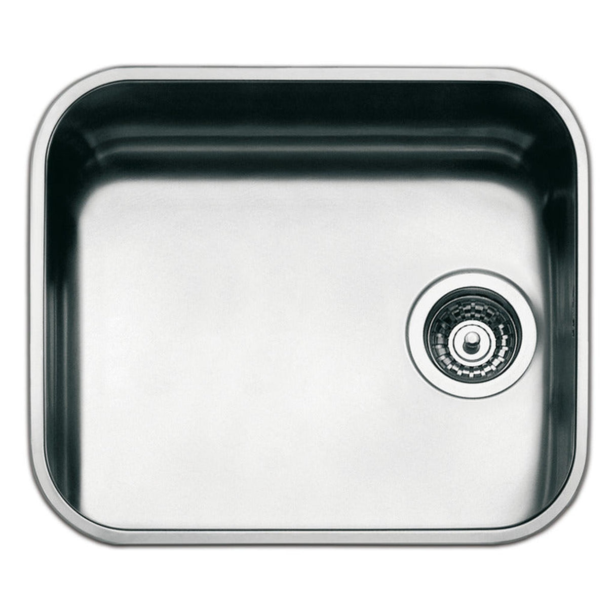Smeg Alba Undermount Single Bowl Kitchen Sink for 500 mm Cabinet in Stainless Steel Brushed