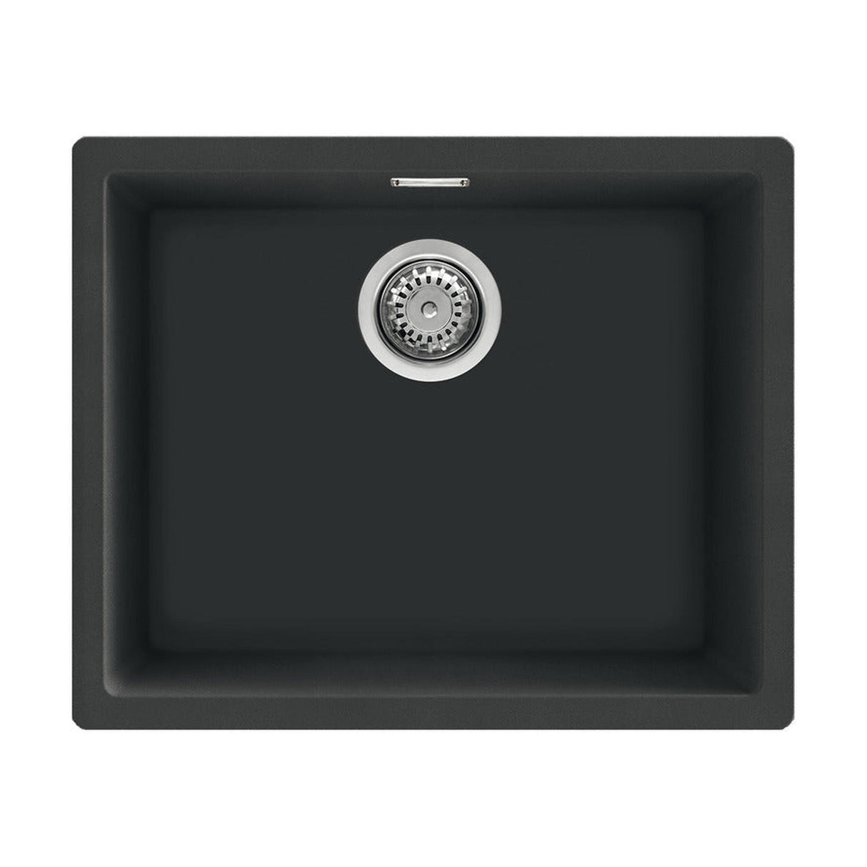 Smeg Quadra Undermount Inset Mount Single Bowl Composite Kitchen Sink For 600mm Cabinet in Stainless Steel Black