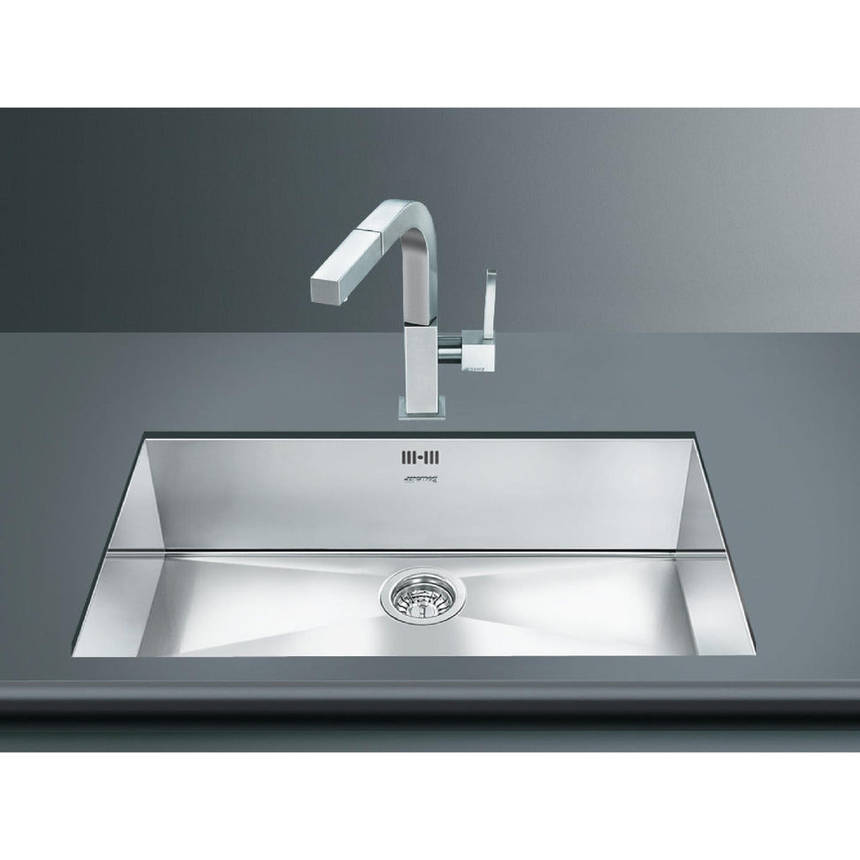 Smeg Quadra Undermount Single Bowl Kitchen Sink For 800 mm Cabinet In Stainless Steel Brushed 56797240