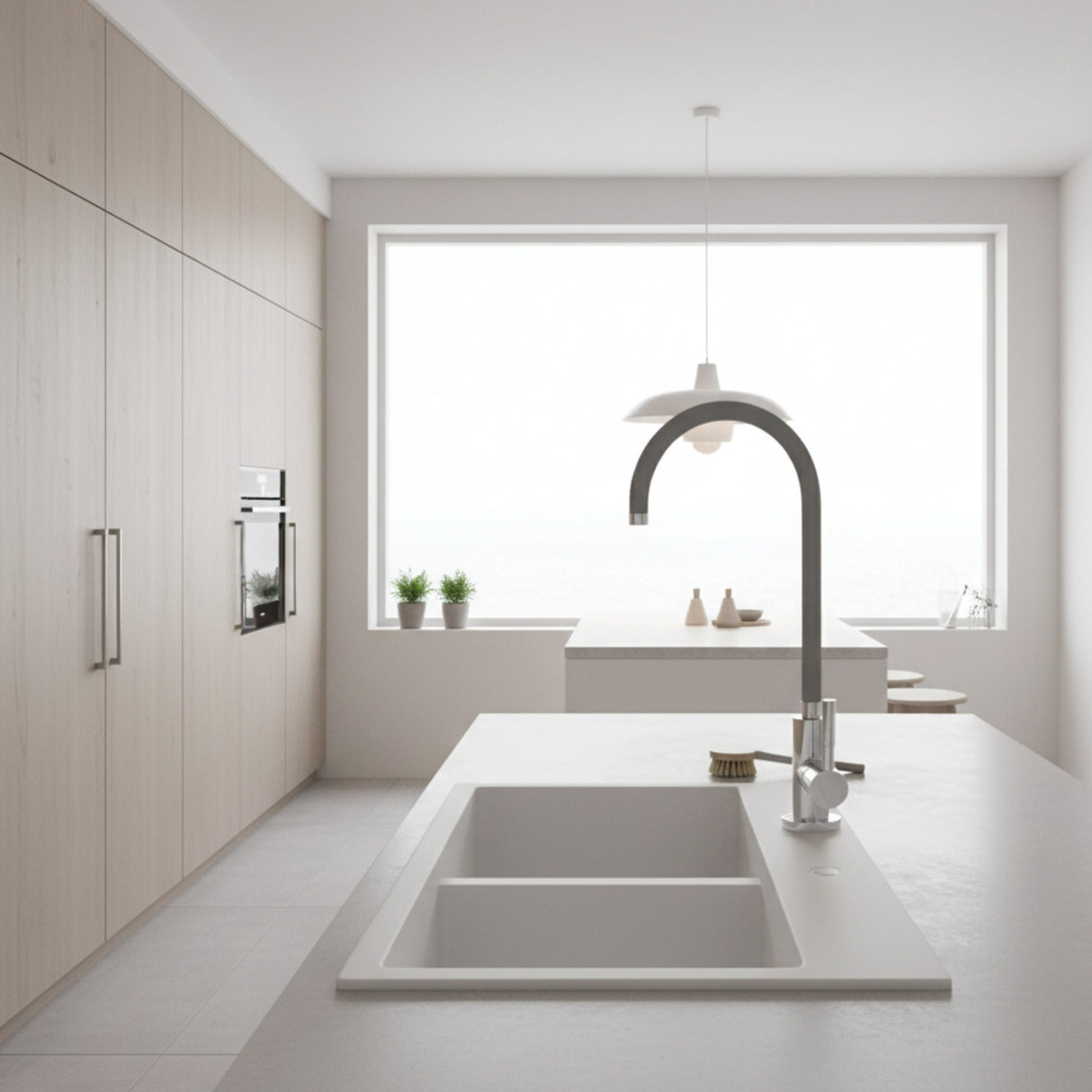 Triflow Concepts Mini Filter Kitchen Tap with Single Lever Grey Life Style