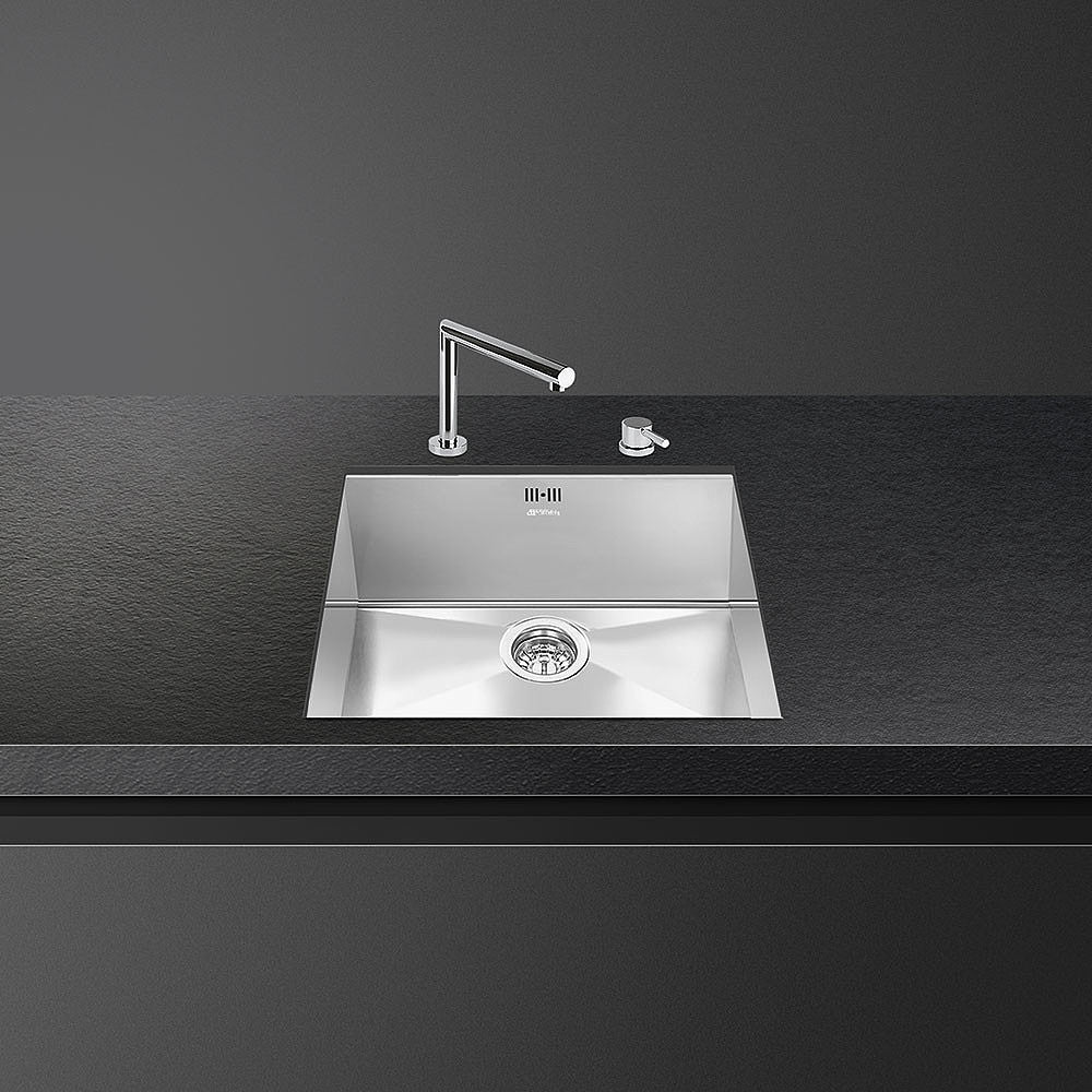 Smeg Quadra Undermount Single Bowl Stainless Steel Kitchen Sink VSTQ50-2