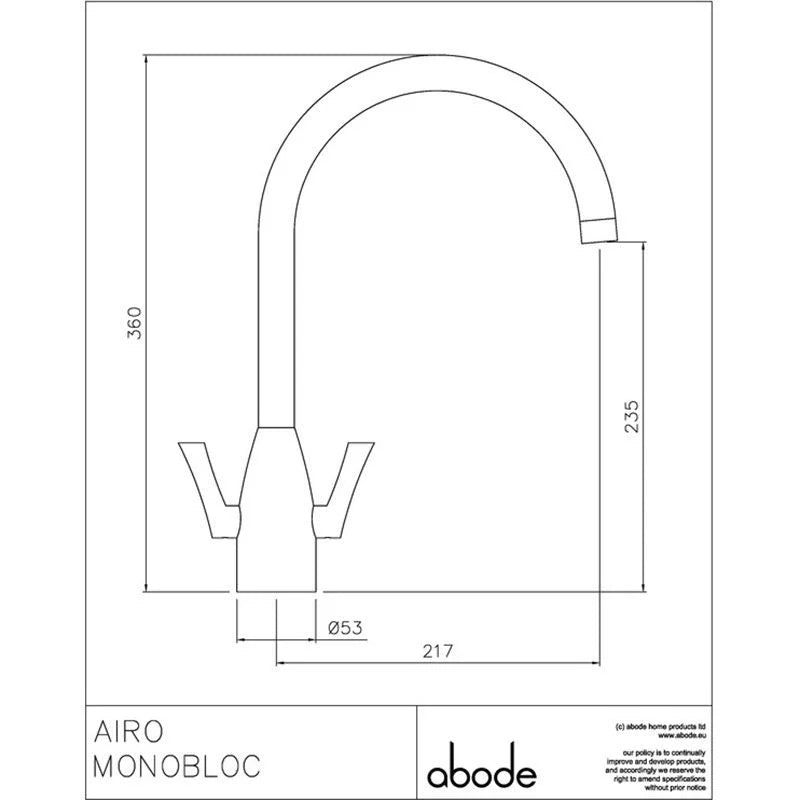 Abode Airo Monobloc Mixer Tap