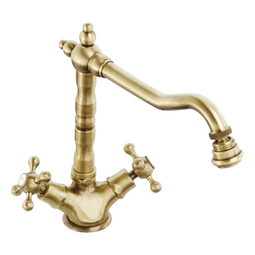 Abode Melford Dual Lever Country Style Kitchen Mixer Tap