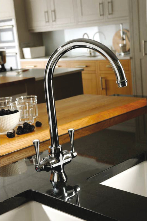 Abode Distinctly Gosford C-Spout Mixer Tap With Dual Lever