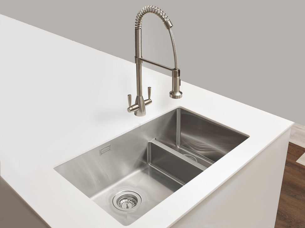 Häfele Lido Undermount One And Half Bowl Kitchen Sink For 800mm Cabinet in Stainless Steel