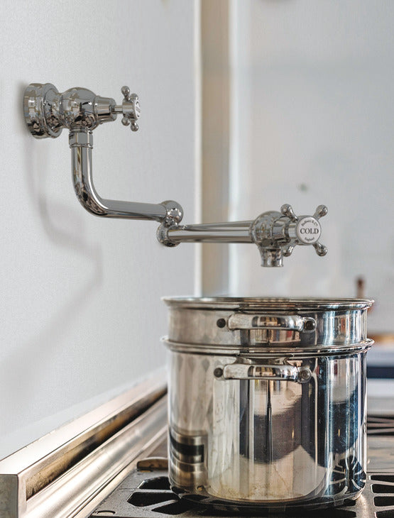 Bidbury & Co. Oakridge Crosshead Handles Pot Filler With Twin Lever