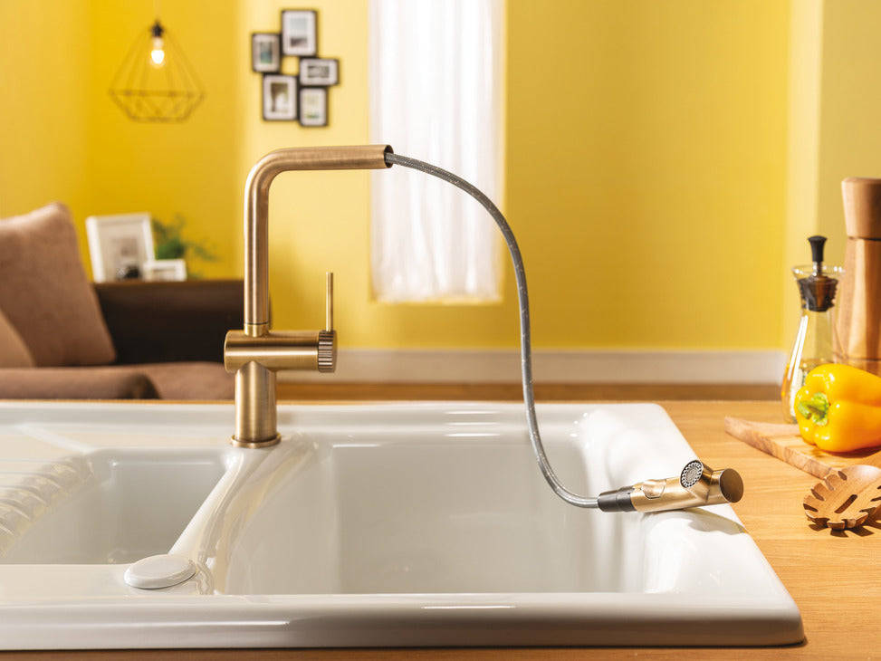 Abode Fraction Pull-Out Kitchen Mixer Tap
