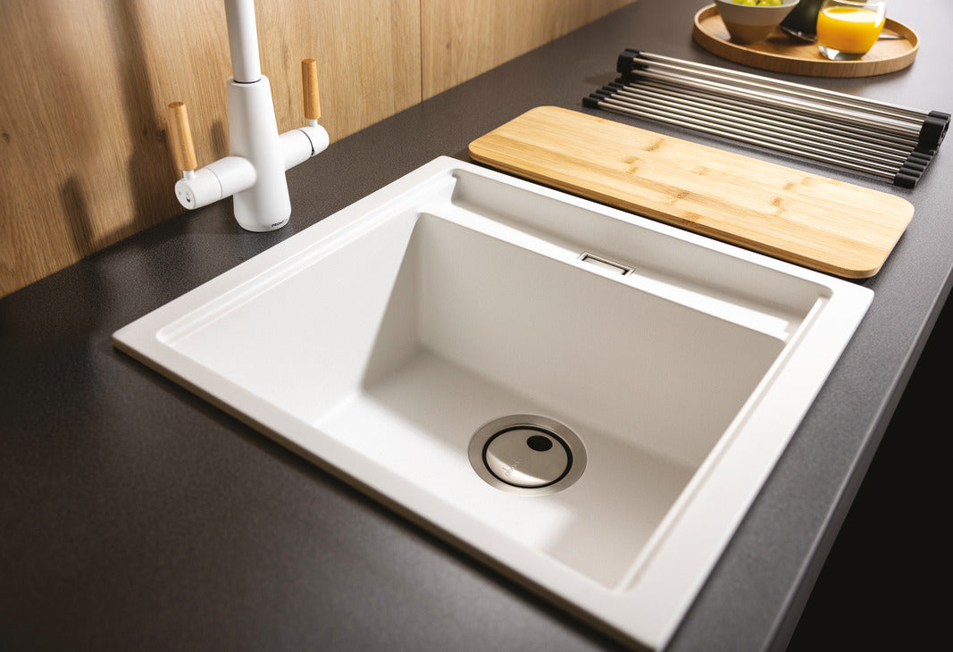 Abode Synchronist One And Quarter Bowl Kitchen Sink in Composite Granite