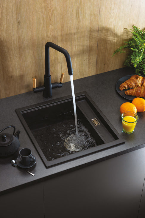 Abode Synchronist One And Quarter Bowl Kitchen Sink in Composite Granite