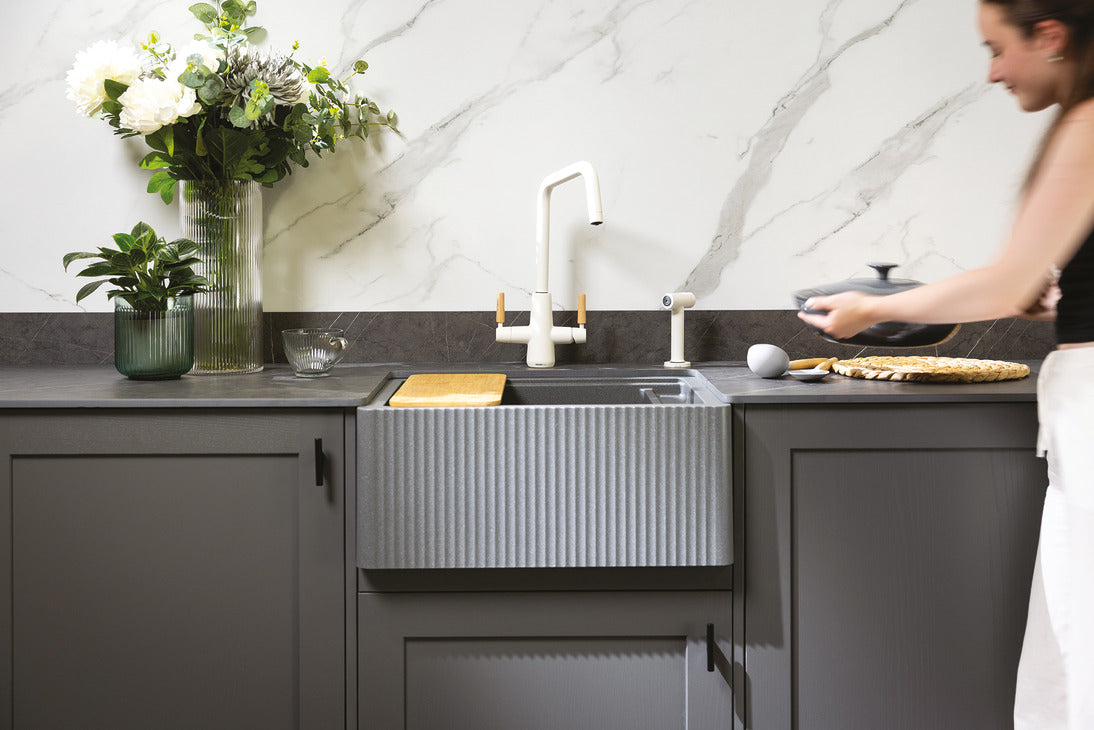 Abode Optima Belfast Composite Granite Kitchen Sink
