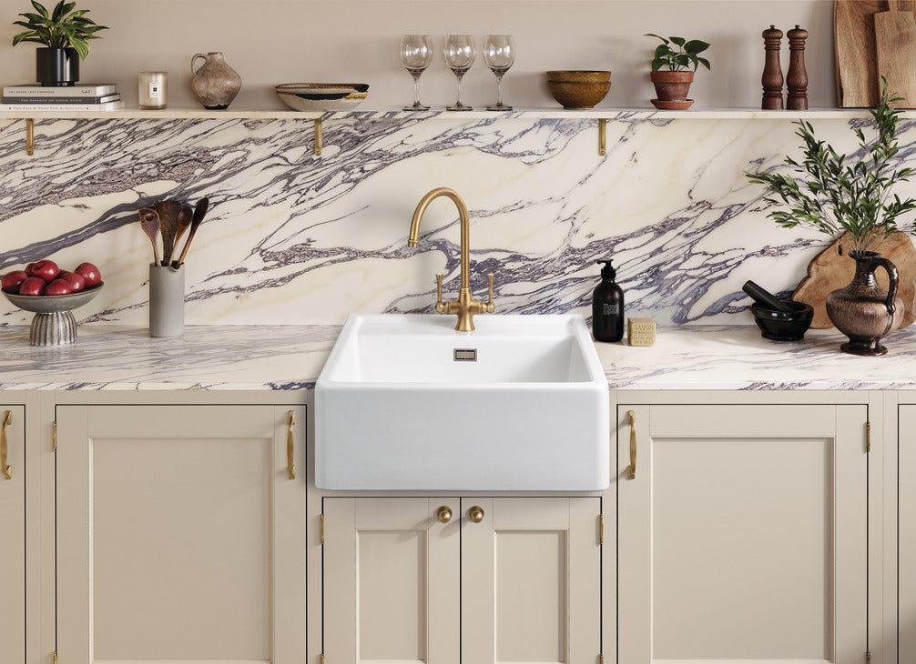 Rangemaster Sandwood Fire Clay Ceramic Belfast Kitchen Sink