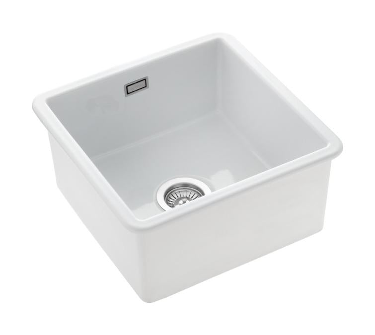 Rangemaster Rustique Inset Mount Single Bowl with Kitchen Sink in Ceramic
