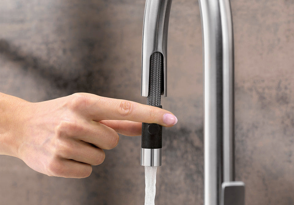 BLANCO Candor S Single Lever Kitchen Mixer Tap with Pull Out Spray Pull-Out Spray Head Jet Switch