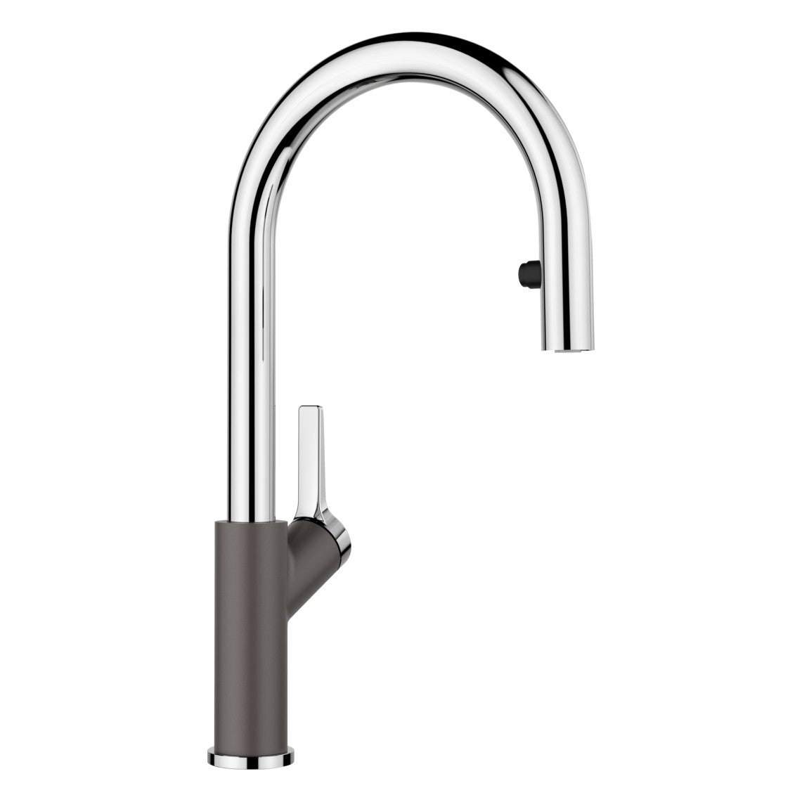 BLANCO Carena-S Vario Single Lever Kitchen Mixer Tap with Pull Out Spray in Rock Grey/Chrome