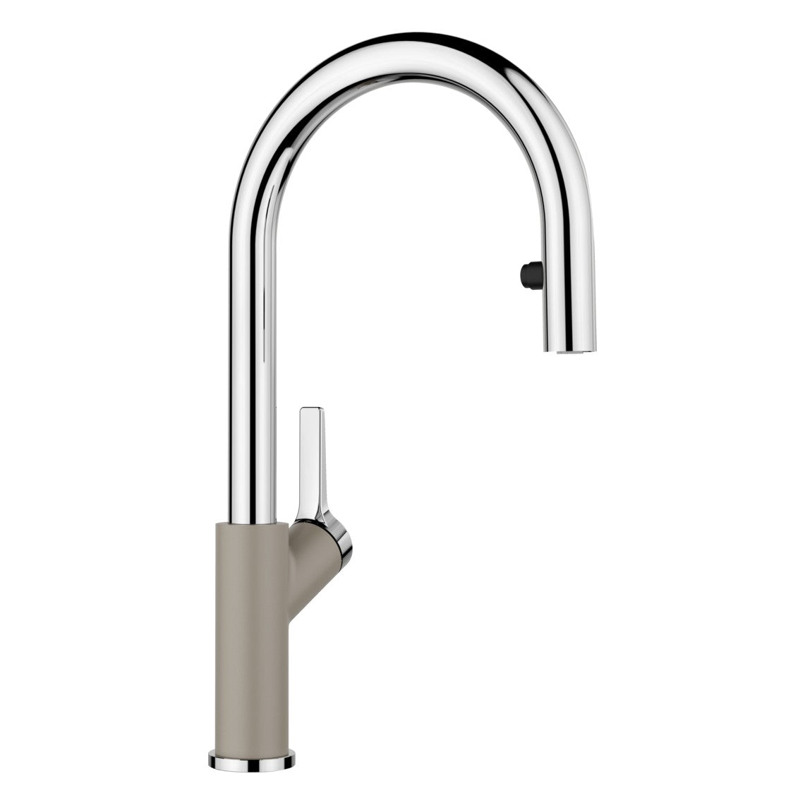 BLANCO Carena-S Vario Single Lever Kitchen Mixer Tap with Pull Out Spray in Tartufo/Chrome
