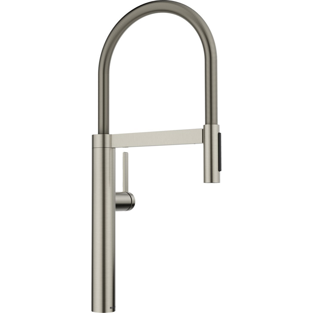 BLANCO Culina S II Single Lever Kitchen Mixer Tap with Pull Out Spray in Satin Platinum