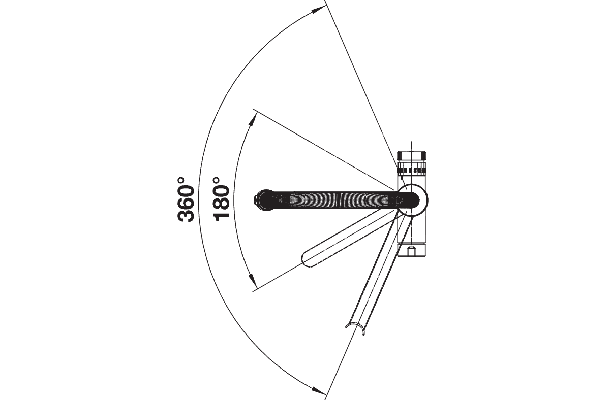 BLANCO Evol-S Pro 4-in-1 Boiling Water Kitchen Tap Swivel Rotation