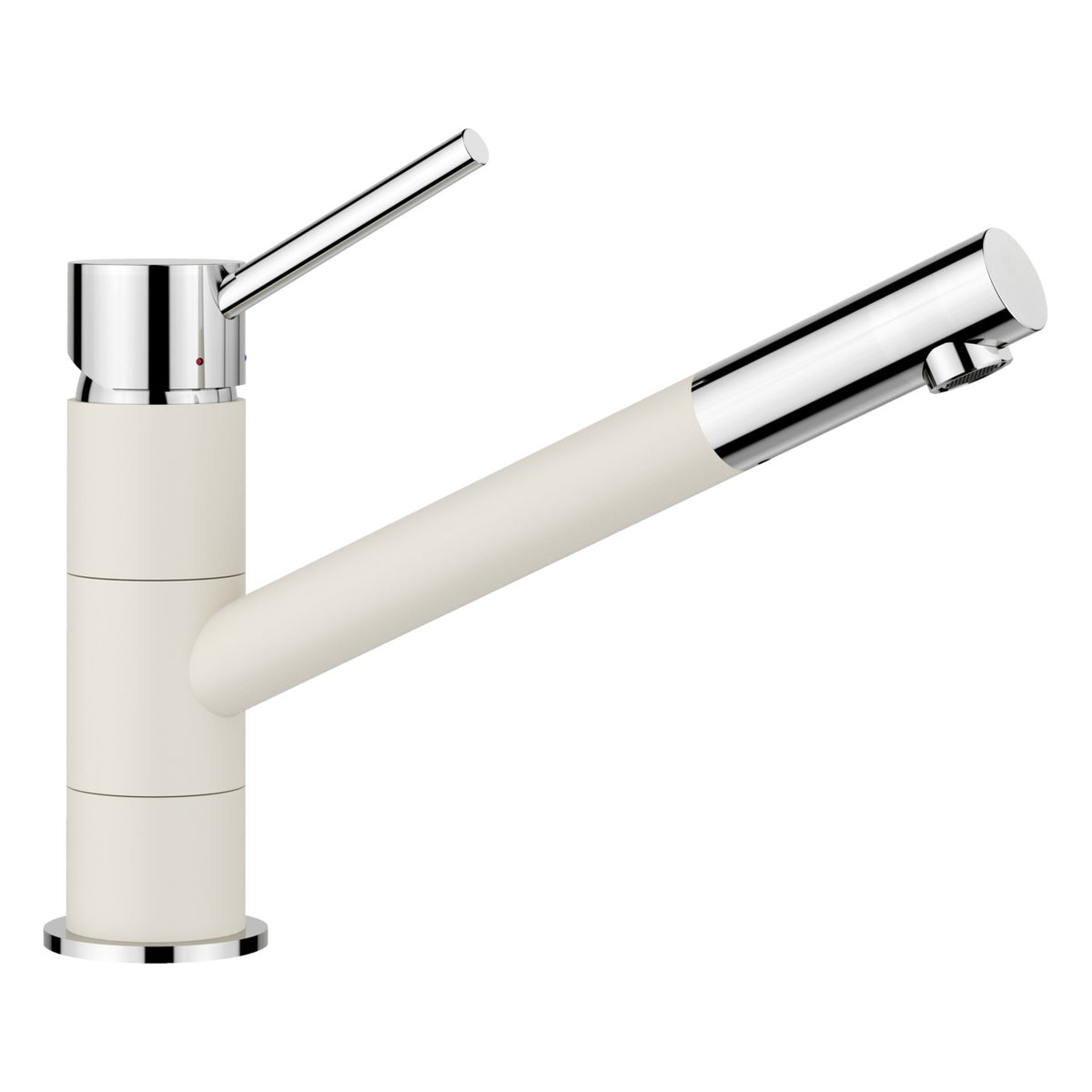 BLANCO Kano Single Lever Kitchen Mixer Tap in Soft White/Chrome