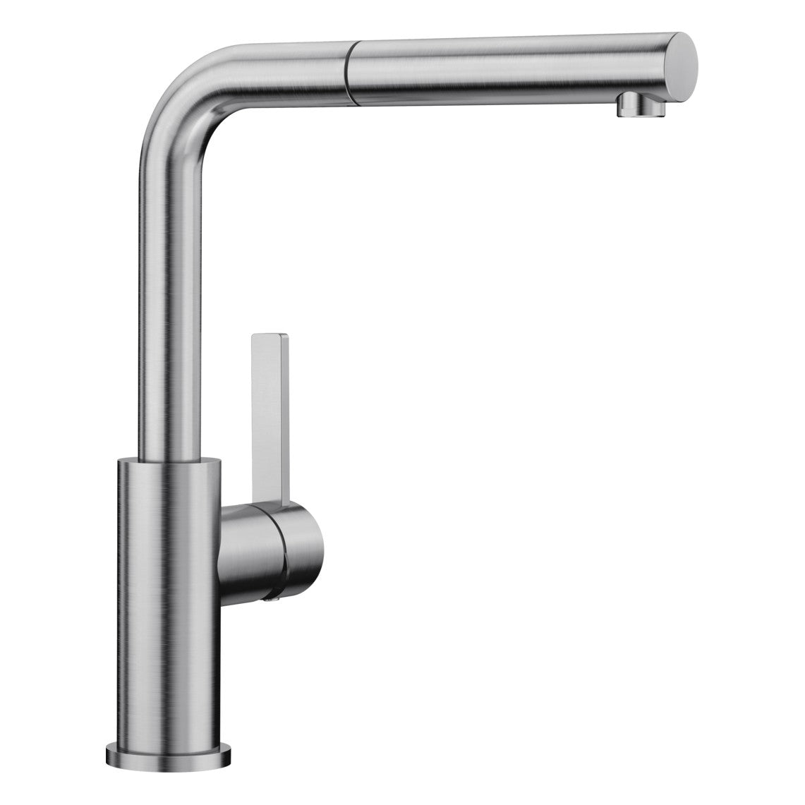 BLANCO Lanora-S Single Lever Kitchen Mixer Tap with Pull Out Spray in Brushed Stainless Steel