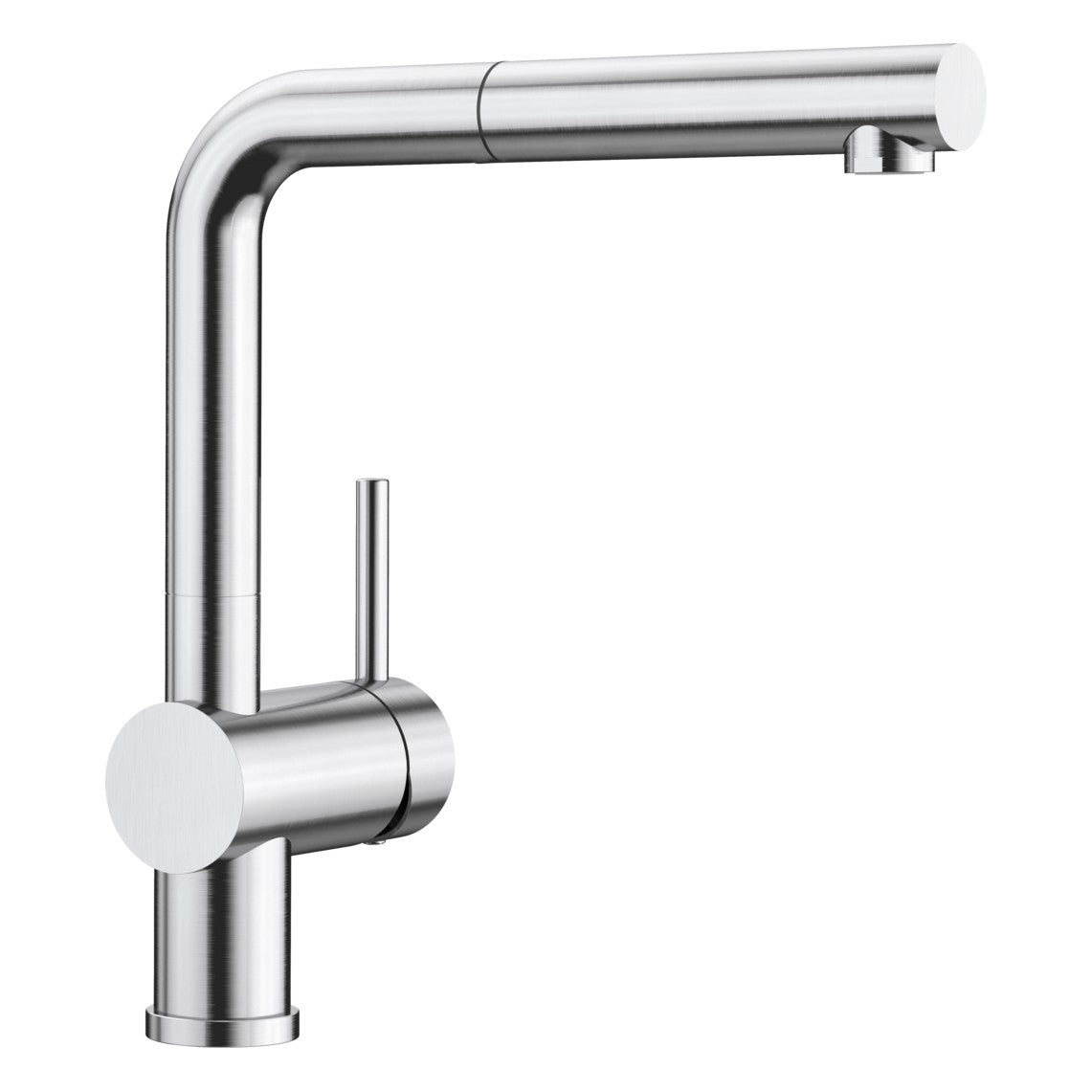 BLANCO Linus-S Single Lever Kitchen Mixer Tap with Pull-Out Spray in PVD Steel