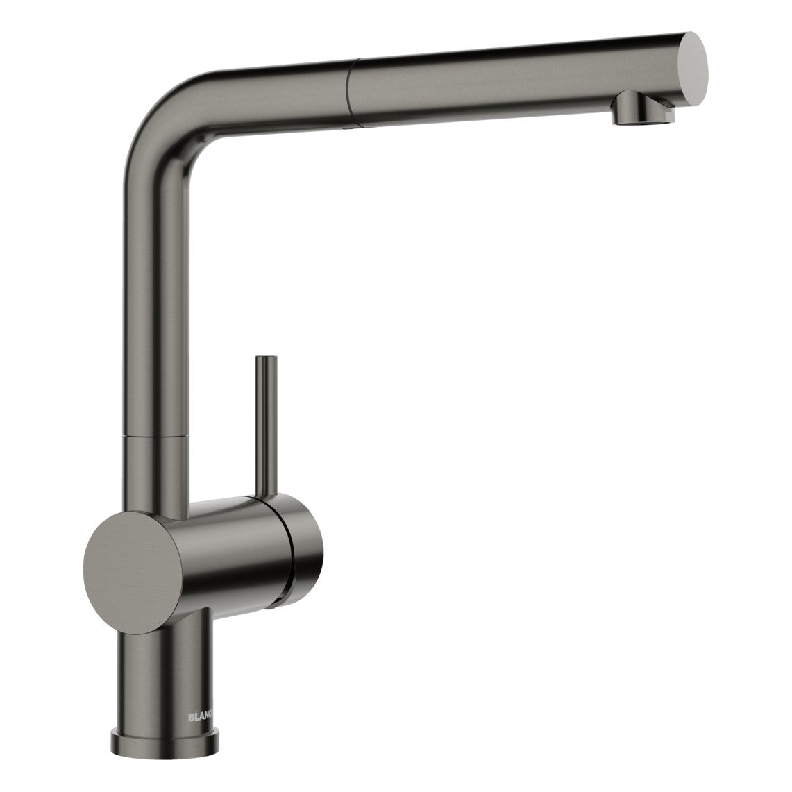 BLANCO Linus-S Single Lever Kitchen Mixer Tap with Pull-Out Spray in Satin Dark Steel