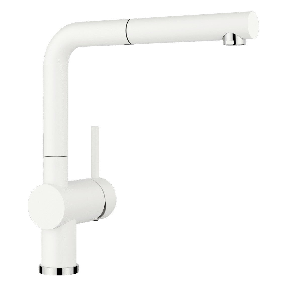 BLANCO Linus-S Single Lever Kitchen Mixer Tap with Pull-Out Spray in White