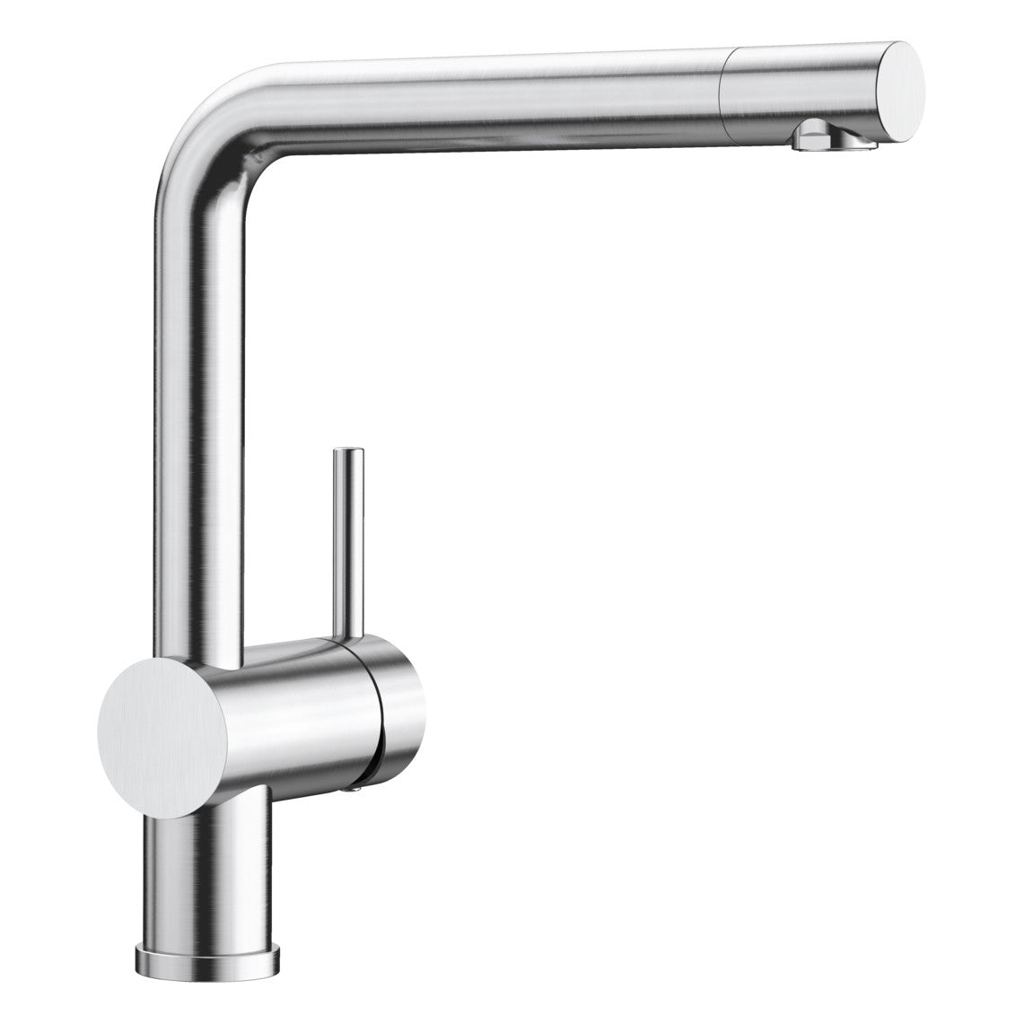 BLANCO Linus Single Lever Kitchen Mixer Tap with 360° Swivel Spout in PVD Steel