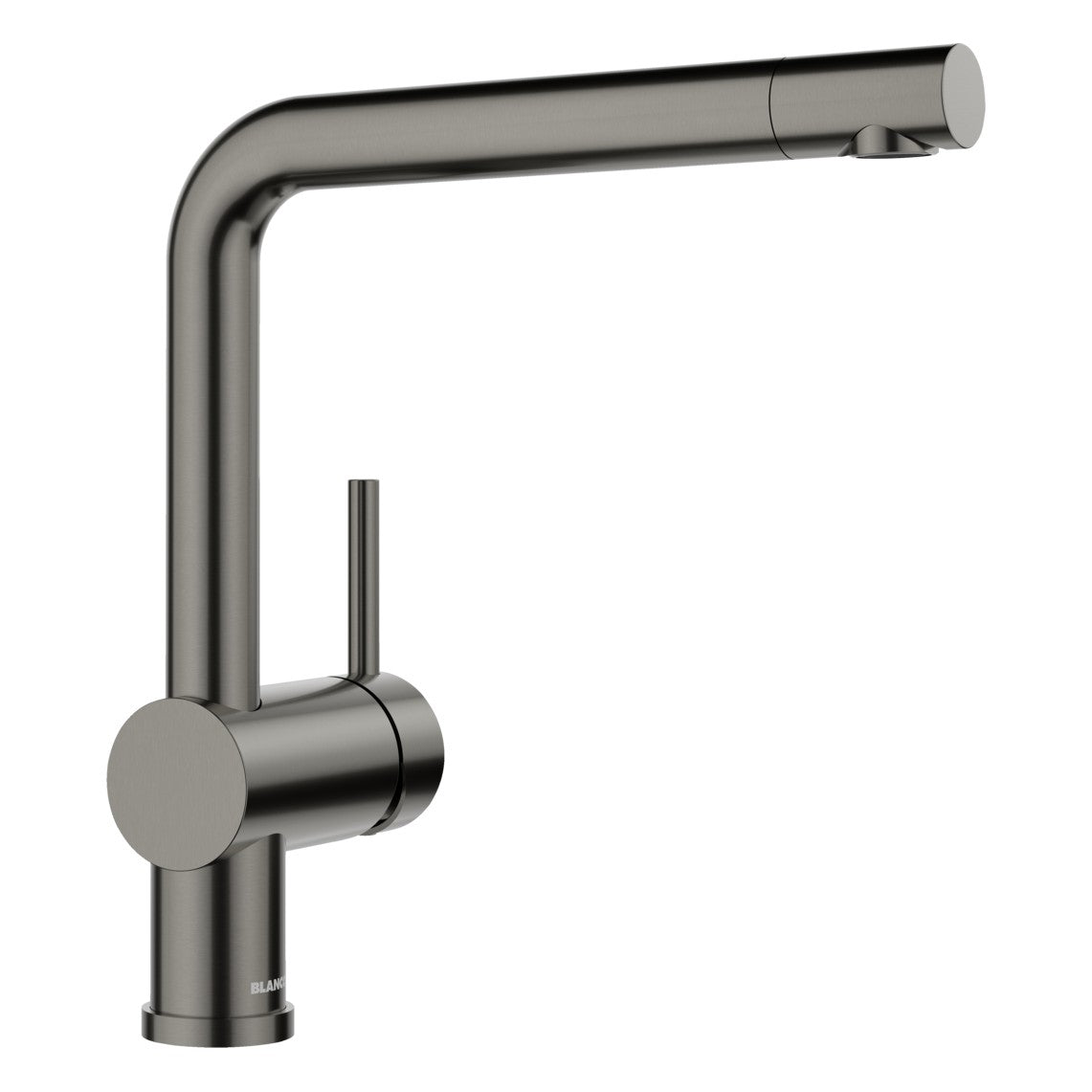 BLANCO Linus Single Lever Kitchen Mixer Tap with 360° Swivel Spout in Satin Dark Steel