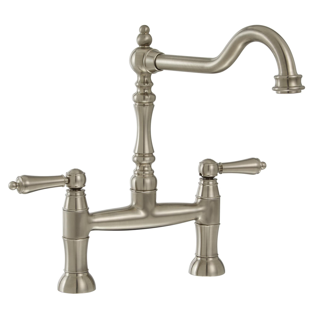 Abode Mayenne Dual Lever Traditional Bridge Kitchen Mixer Tap