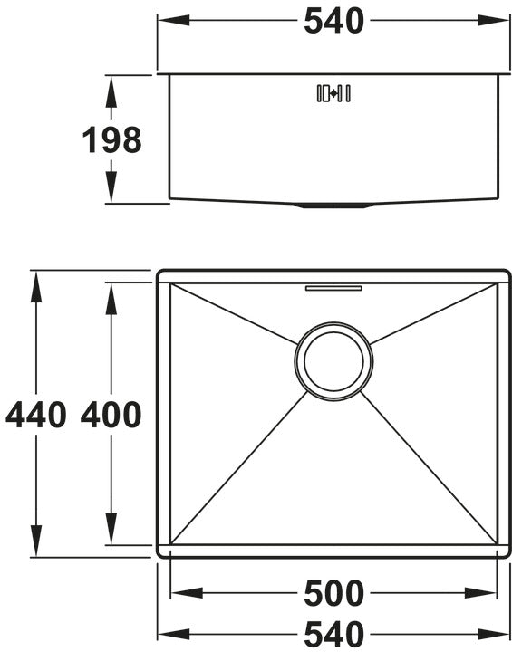 Abode Matrix R0 Undermount Single Bowl Kitchen Sink in Stainless Steel