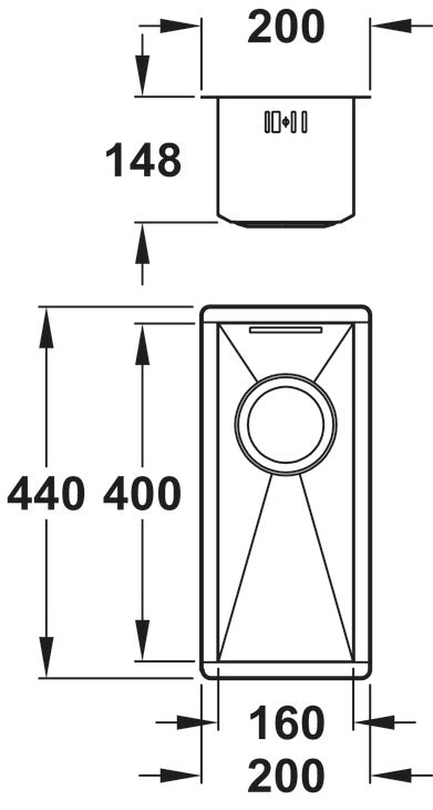 Abode Matrix R0 Undermount Half Bowl Kitchen Sink in Stainless Steel