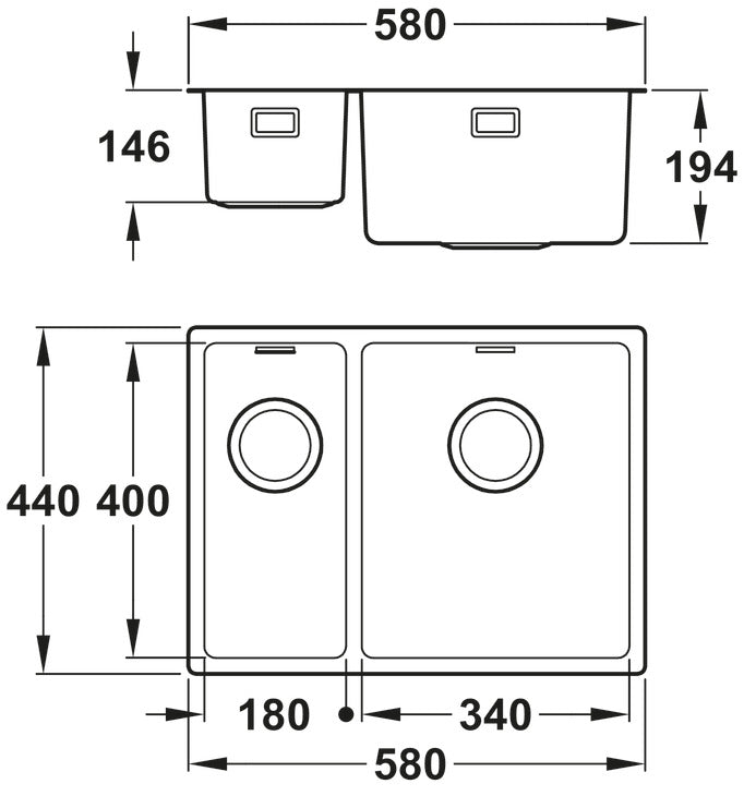 Abode Matrix R15 One And Half Bowl Kitchen Sink in Stainless Steel