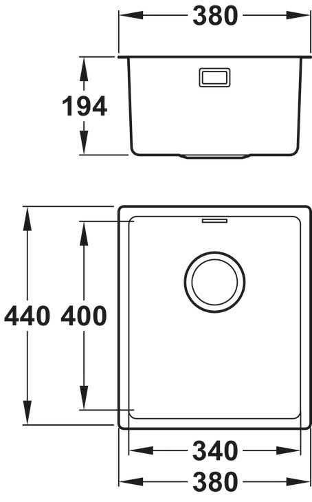 Abode Matrix R15 Single Bowl Kitchen Sink in Stainless Steel