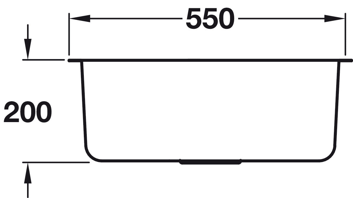 Häfele Christina Undermount Single Bowl Kitchen Sink For 600mm Cabinet in Stainless Steel