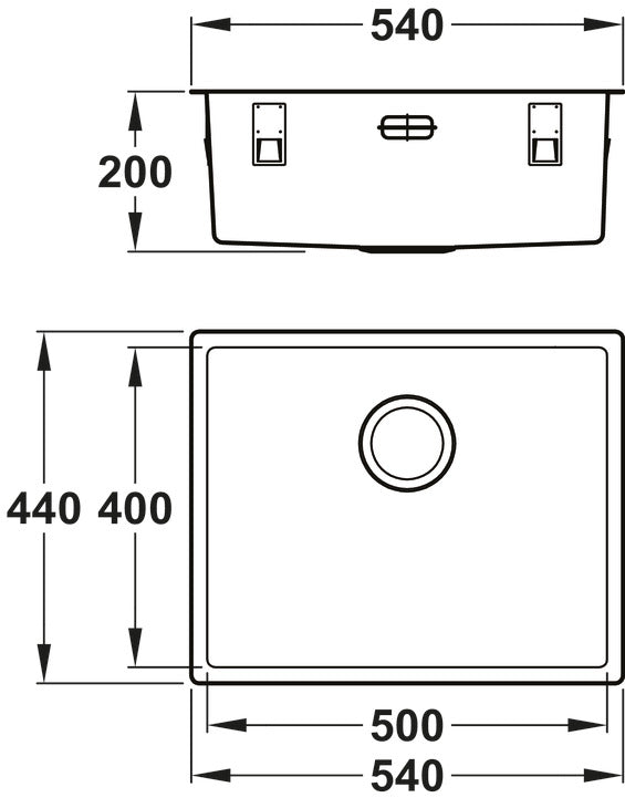 Abode Koto Single Bowl Inset/Undermount Kitchen Sink with PVD Finish