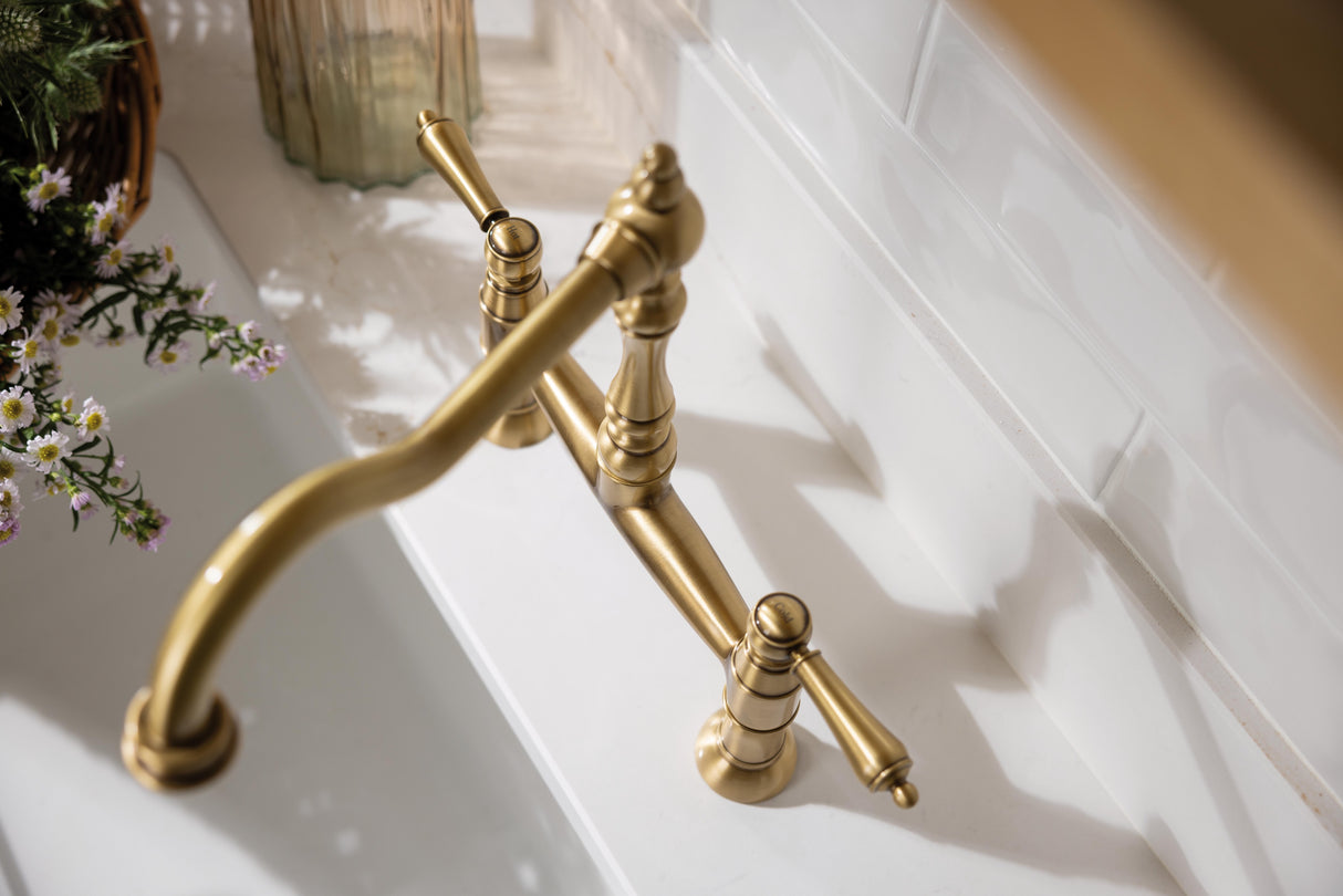 Abode Mayenne Dual Lever Traditional Bridge Kitchen Mixer Tap