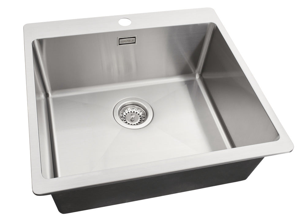 Häfele Lido Inset Mount Single Bowl Kitchen Sink For 600mm Cabinet in Stainless Steel