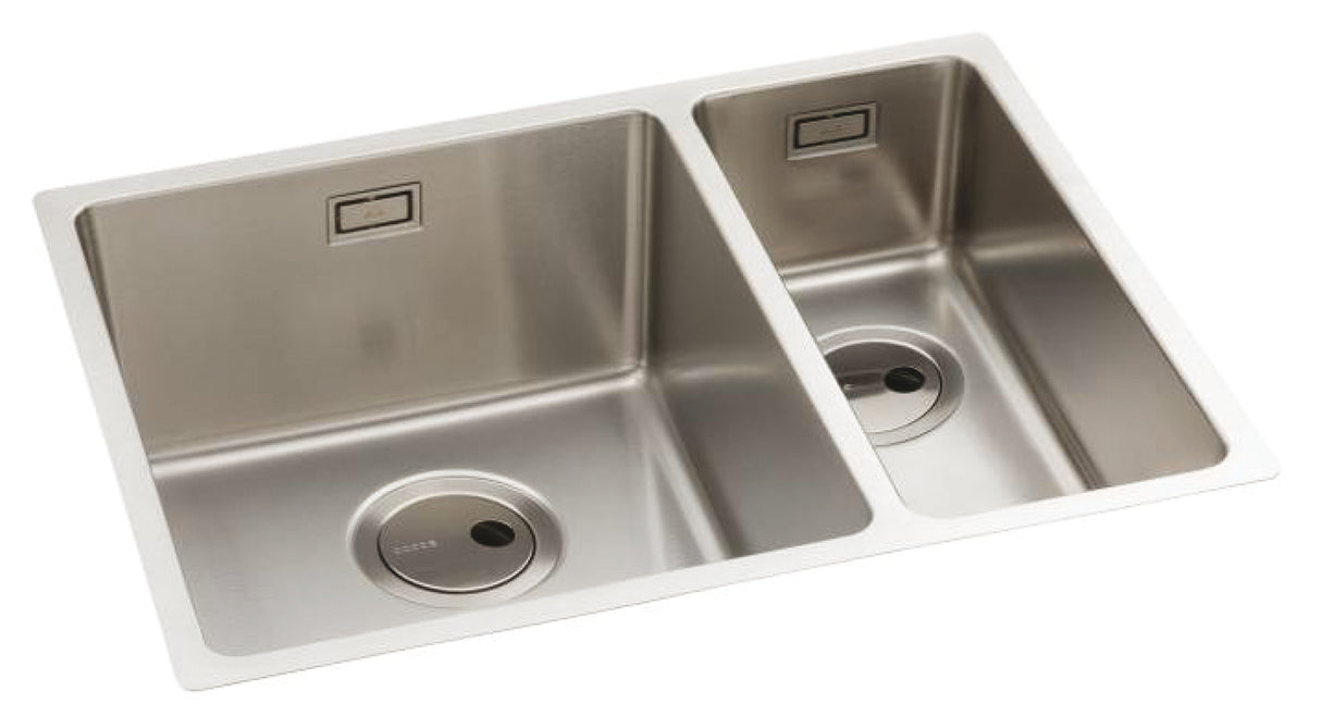Abode Matrix R15 One And Half Bowl Kitchen Sink in Stainless Steel