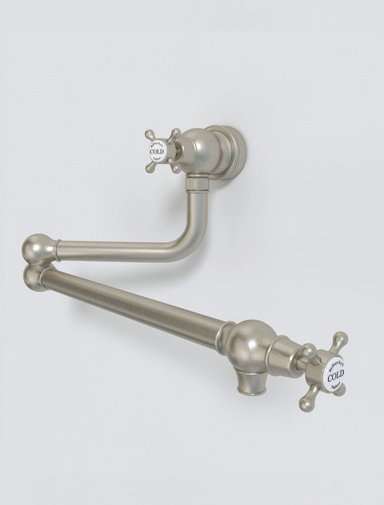 Bidbury & Co. Oakridge Crosshead Handles Pot Filler With Twin Lever