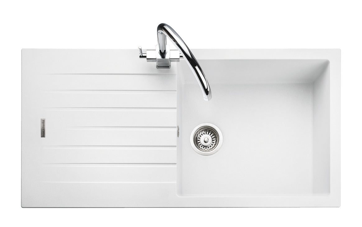 Rangemaster Andesite Inset Mount Single Bowl Composite Granite Kitchen Sink