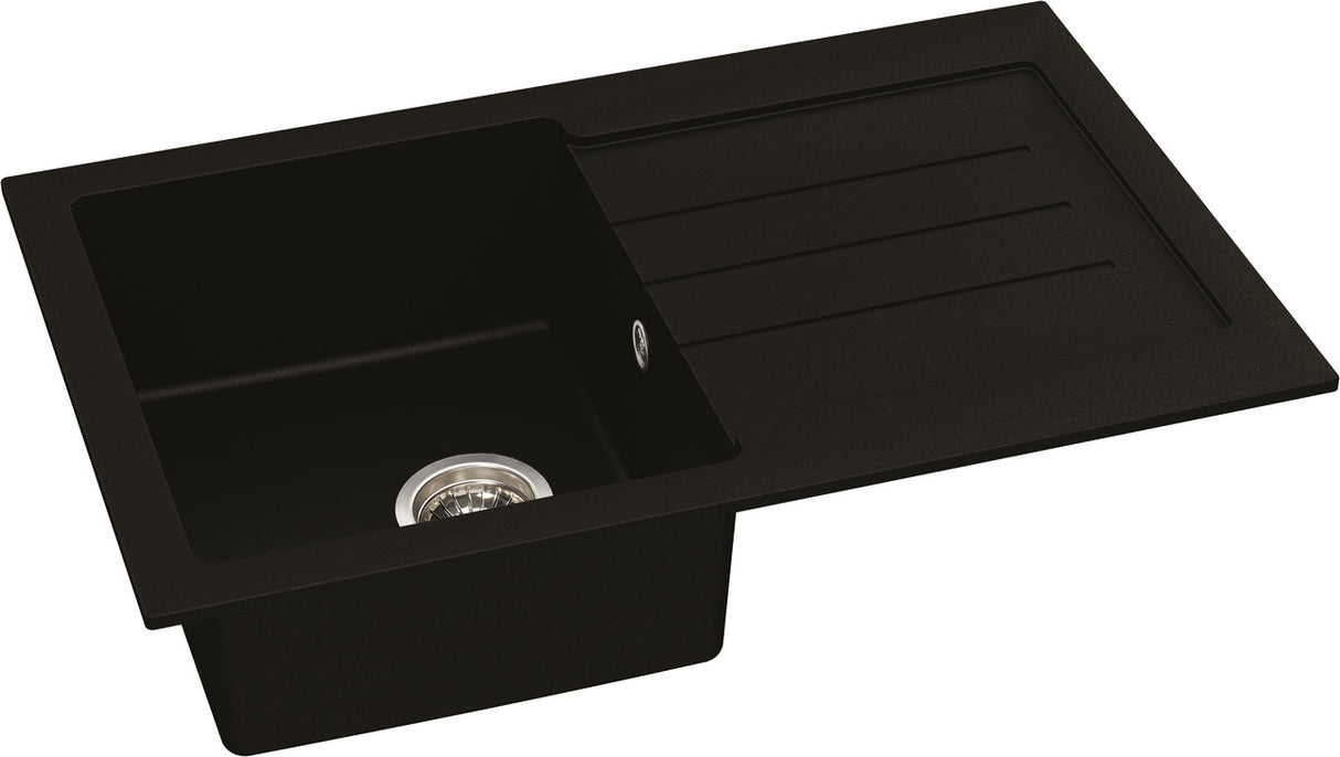 Abode Xcite Inset Mount Single Bowl Kitchen Sink in Composite